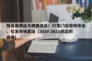 知名连锁店大规模关店！57家门店即将停业，引发市场震动（2020 2021闭店的商场）