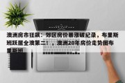 澳洲房市狂飙：郊区房价暴涨破纪录，布里斯班跃居全澳第二！，澳洲20年房价走势图布里斯班