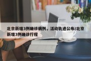 北京新增3例确诊病例，活动轨迹公布/北京新增3例确诊行程