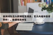 非洲球队引入欧洲出生球员，实力大增冲击世界杯！，非洲球员排名
