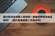 纽约获评全球第二佳城市！美国其他城市排名如何？（纽约是美国第二大城市吗）