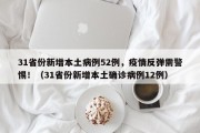 31省份新增本土病例52例，疫情反弹需警惕！（31省份新增本土确诊病例12例）