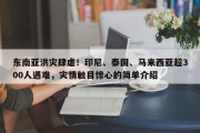 东南亚洪灾肆虐！印尼、泰国、马来西亚超300人遇难，灾情触目惊心的简单介绍