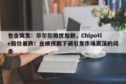 包含突发：华尔街担忧加剧，Chipotle股价暴跌！业绩预期下调引发市场震荡的词条