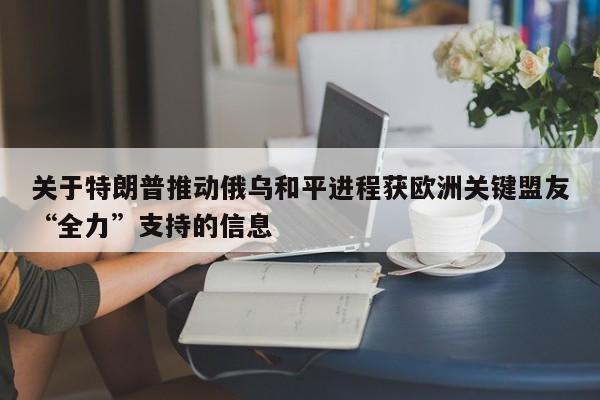 关于特朗普推动俄乌和平进程获欧洲关键盟友“全力”支持的信息