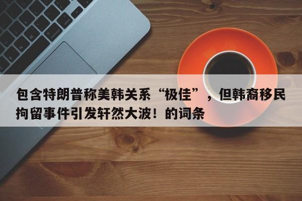 包含特朗普称美韩关系“极佳”,但韩裔移民拘留事件引发轩然大波!的词条