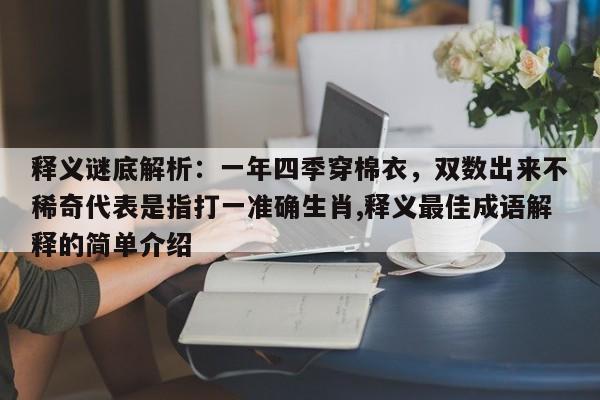 释义谜底解析:一年四季穿棉衣,双数出来不稀奇代表是指打一准确生肖,释义最佳成语解释的简单介绍