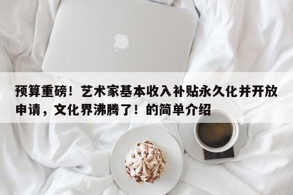 预算重磅!艺术家基本收入补贴永久化并开放申请,文化界沸腾了!的简单介绍